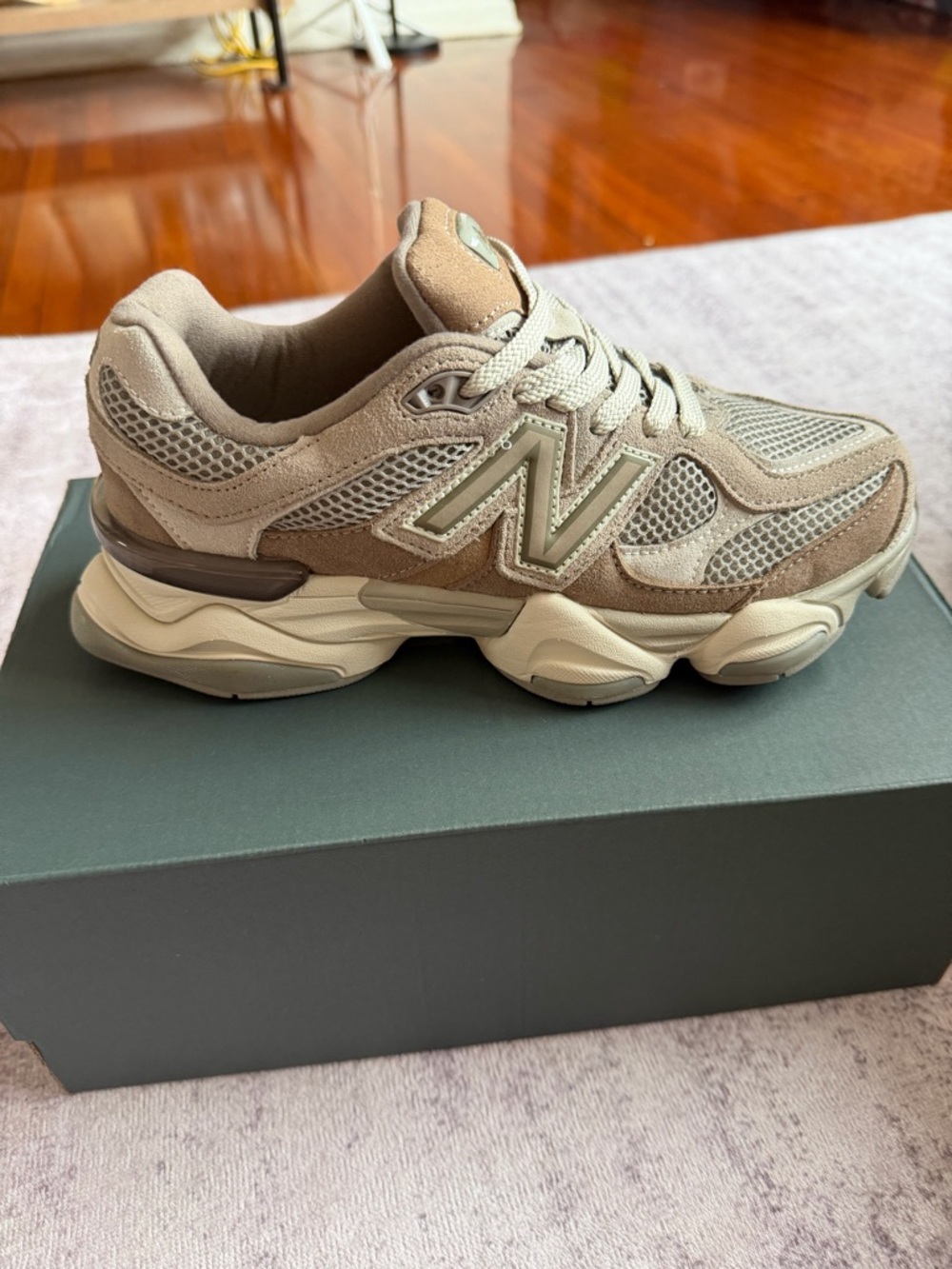 New Balance Beige and Taupe Chunky Trainer